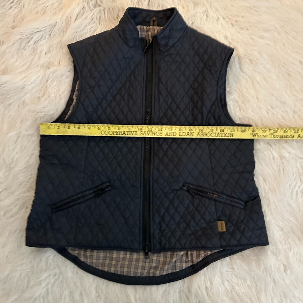 Barbour Quilted Navy Vest size 14 GUC - Picture 10 of 16